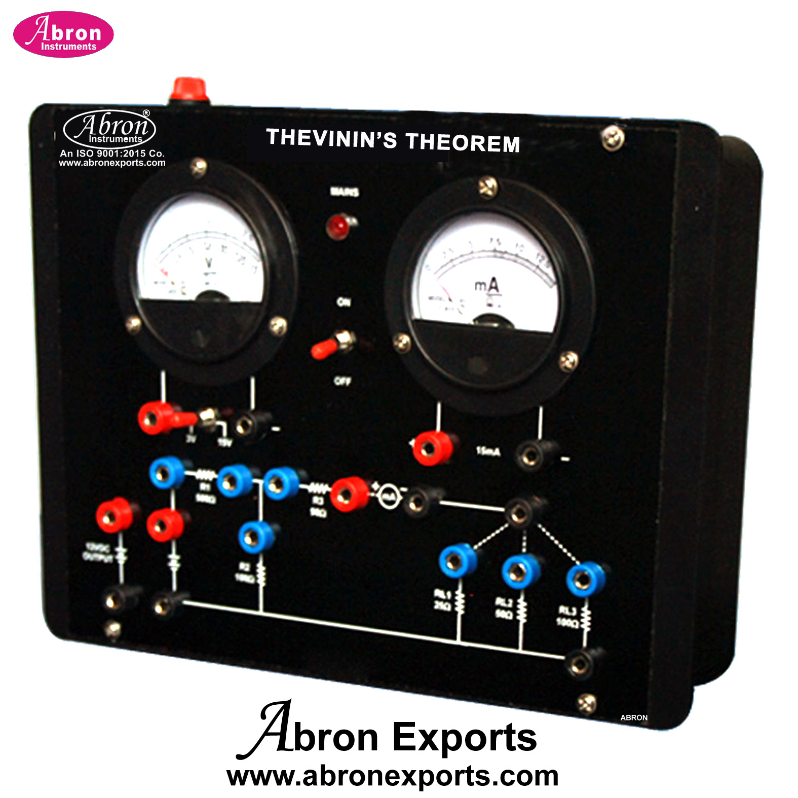 Study Theorem Thevenins Theorem With Power Supply 2 meters Electronic Trainer Kit Abron AE-1430TH 